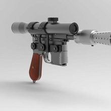 han solo Lazer dl 44 tabanca silah lazer fazer Wegner amaç star savaşlar Keskin nisanci elektronik askeri 3d print model - Mito3D