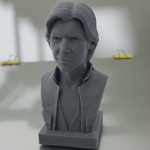 han solo bust art harrison ford star wars 3D print model - Mito3D
