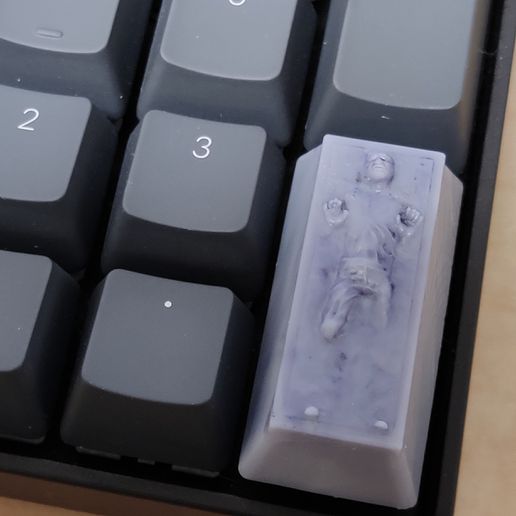 han só carbonite oem tecla gadget teclado Estrela guerras Guerra Estrelas Han Solo cereja mecânico chave boné 3D print model - Mito3D