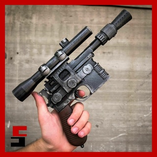 han só dl 44 pesado blaster pistola Estrela guerras arma fogo suporte réplica stl 3d modelo impressão cosplay dl44 3d print model - Mito3D