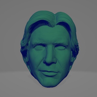 han solo head harrison ford pilot force lukasfilms 3d print model - Mito3D