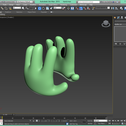 Hand Kunst stl 3D print model - Mito3D