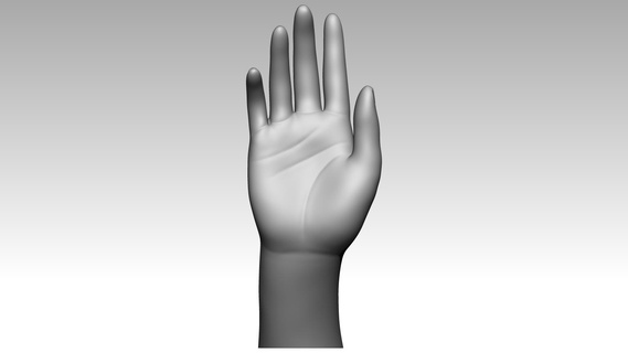 main main doigt Merde jouet 3d print model - Mito3D