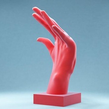 mano 12 estirado Arte planteado anatomía humano dedos realismo 3d escanear 3d print model - Mito3D