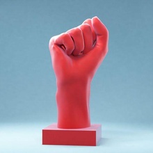 el 3 yumruk Sanat poz anatomi insan parmaklar gerçekçilik 3d taramak 3d print model - Mito3D
