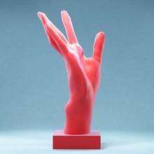 mano 4 estirado Arte planteado anatomía humano dedos realismo 3d escanear 3d print model - Mito3D