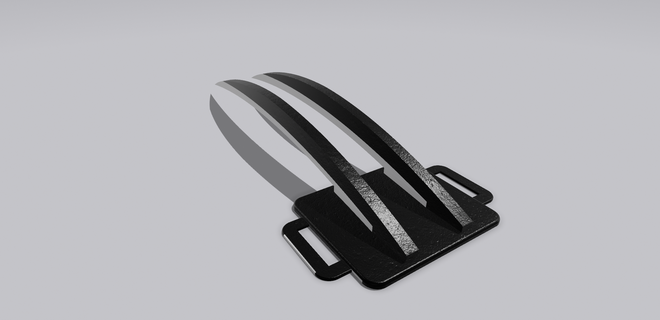mano lame lama polso arma sfida coltello pugnale 3d print model - Mito3D