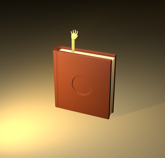 mano bookmaker segnalibro libro arte design ayra 3d print model - Mito3D