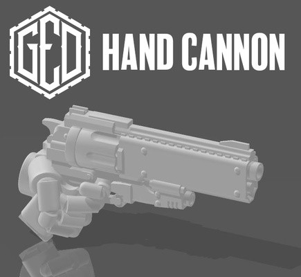 mão canhão jogos 40k 30k pistola arma fogo exótico revólver parafuso auto toco martelo guerra espaço marinho astartes melhoria 3d print model - Mito3D