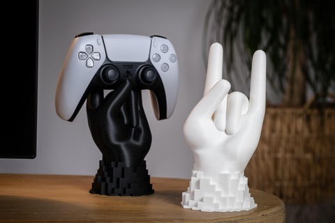 hand controller holder mki stand ps5 xbox series one pad receptacle playstation 5 x pc gamer gaming 3d print model - Mito3D