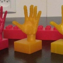 mão duplo compatible quadra Lego 3d print model - Mito3D