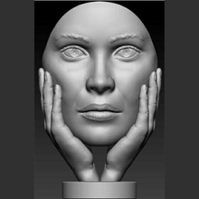 mano a faccia in statua art donna bene 3dmodel 3d print model - Mito3D