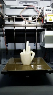 main Merde doigt d'honneur milieu art 3d print model - Mito3D