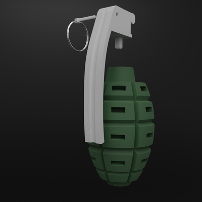 main grenade usb organisateur 3d print model - Mito3D