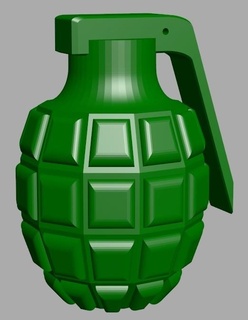 main grenade frag cosplay article décor soutenir accessoires 3d print model - Mito3D