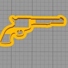 hand gun cookie cutter set art 3d print model - Mito3D