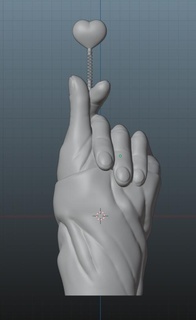 hand heart hand heart statuette design decoration interior  3d print model - Mito3D
