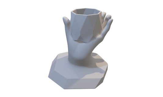hand holding planter plant planterforflower flower palnter hands 3d print model - Mito3D