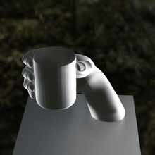 main tenant le pot gadget la vase corps humain doigt les ongles 3d print model - Mito3D