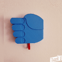 mão chave cabide gadget gosto Diversão engraçado aguentar suporte dedo polegar likehand 3d print model - Mito3D