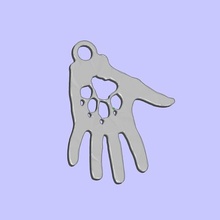 hand 2 keychain jewelry keychains 3d print model - Mito3D