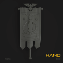 hand marine-standard-banner Spiel warhammer marine 40k Kapitel banner 3d print model - Mito3D