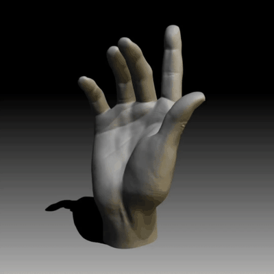 mão anel suporte joalheria dedo exibição ficar pé jóias bijuteria 3d print model - Mito3D