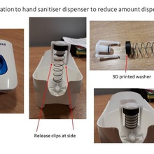 hand sanitiser dispenser modification home covid-19 3d print model - Mito3D