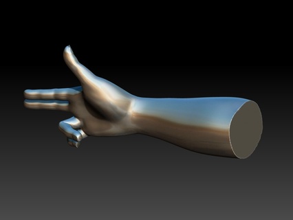 Hand schießen Arm 3d print model - Mito3D