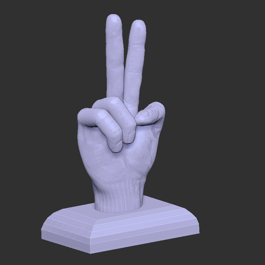 mano cartello dita 3D print model - Mito3D