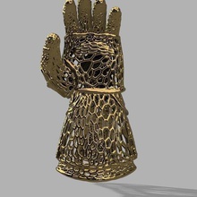 mão thanos desafio a arte 3d de voronoi heróis 3d print model - Mito3D