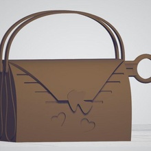 borsetta chiave squillare porta sacchetto mano 3d print model - Mito3D