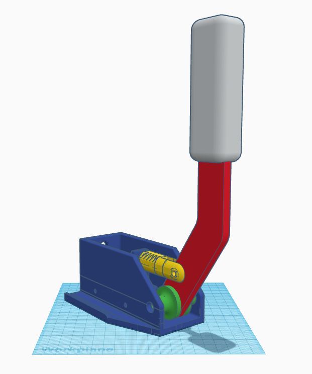 handbrake usb analog arduino diy ebrake pot simple simracing sim racing 3D print model - Mito3D