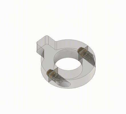 handguard - keymod rail picatinny barrel centering device clip innerbarrel cannon internal aeg m4 airsoft hpa ris handguards 3d print model - Mito3D