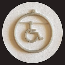 gururlu farklı handikap logosu küpe takı mücevher döngü kolye logo gurur duyuyorum 3d print model - Mito3D