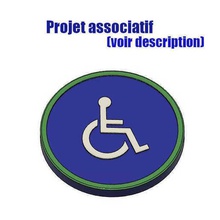 handicap logotipo carrinho de compras tokens vários token deficiência solidariedade eaplamh 3d print model - Mito3D