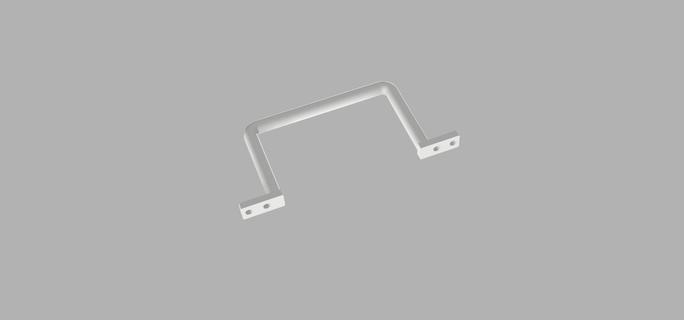 Griff Verschluss torbel Beine Weiß verzinkt Stahl Möbel Schublade 3d print model - Mito3D