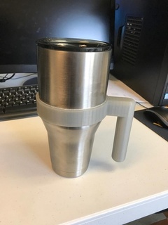 handle 40oz travel mug cooler yeti household 3d print model - Mito3D