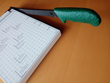 Griff coocheer Papier Cutter einfach drucken perfekt passen kleben Büro Werkstatt 3d print model - Mito3D
