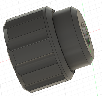 Griff Knopf einfügen m3 gerillt Palme Hand Ärmel 3d print model - Mito3D
