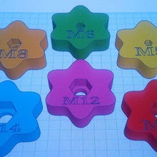 lidar botões métrica nozes m4 m5 m6 m8 m10 m12 m14 ferramenta 3d impressão 3d print model - Mito3D