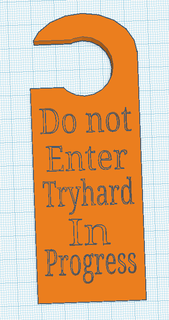 handle plate Art door tryhard  3d print model - Mito3D