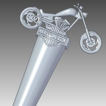 maneggiare toccare harley davidson chopera art 3d print model - Mito3D