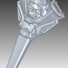 lidar com toque de harley davidson crânio a arte 3d print model - Mito3D