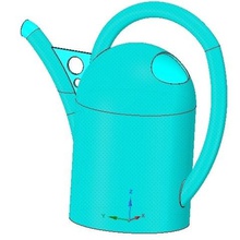handle watering can flowers v01 3d-print cnc home handmade individual gardening dae household water sprinkler flowerpot bucket plastic watercan ranch equipment tools farm outdoor gardener garden plants container portable pot flower 3d print model - Mito3D