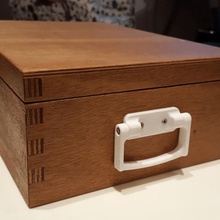 manejar cajas de madera casa cuadro lado la manija caja 3d print model - Mito3D