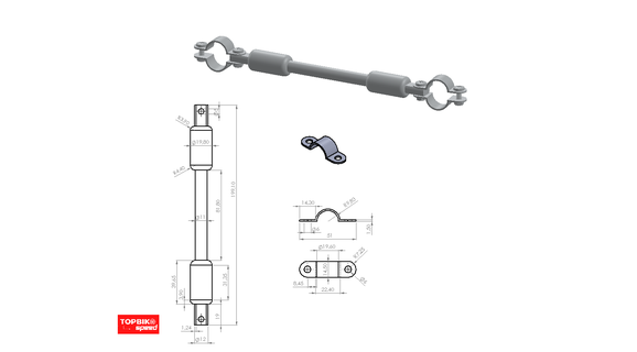 handlebar stabilizer 3d print model - Mito3D