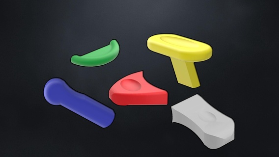 kolları 3d basılı diş izlenim tepsiler 3d print model - Mito3D