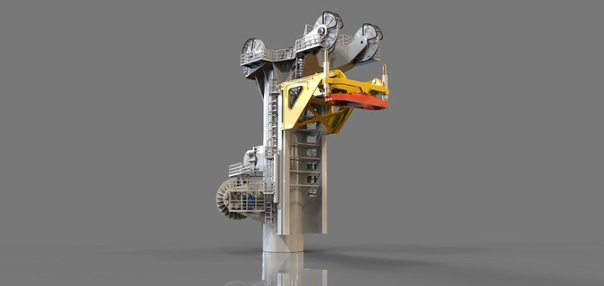 handling tower ax-tech 400t crane ship model 1 75 boat rc ofshore vessel 3d print model - Mito3D