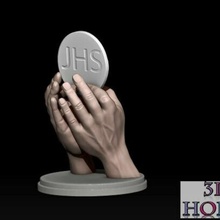 mani Eucaristia modello scultura mano 3d print model - Mito3D